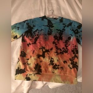 Brown Dyed Girl reverse dyed crew neck size Small